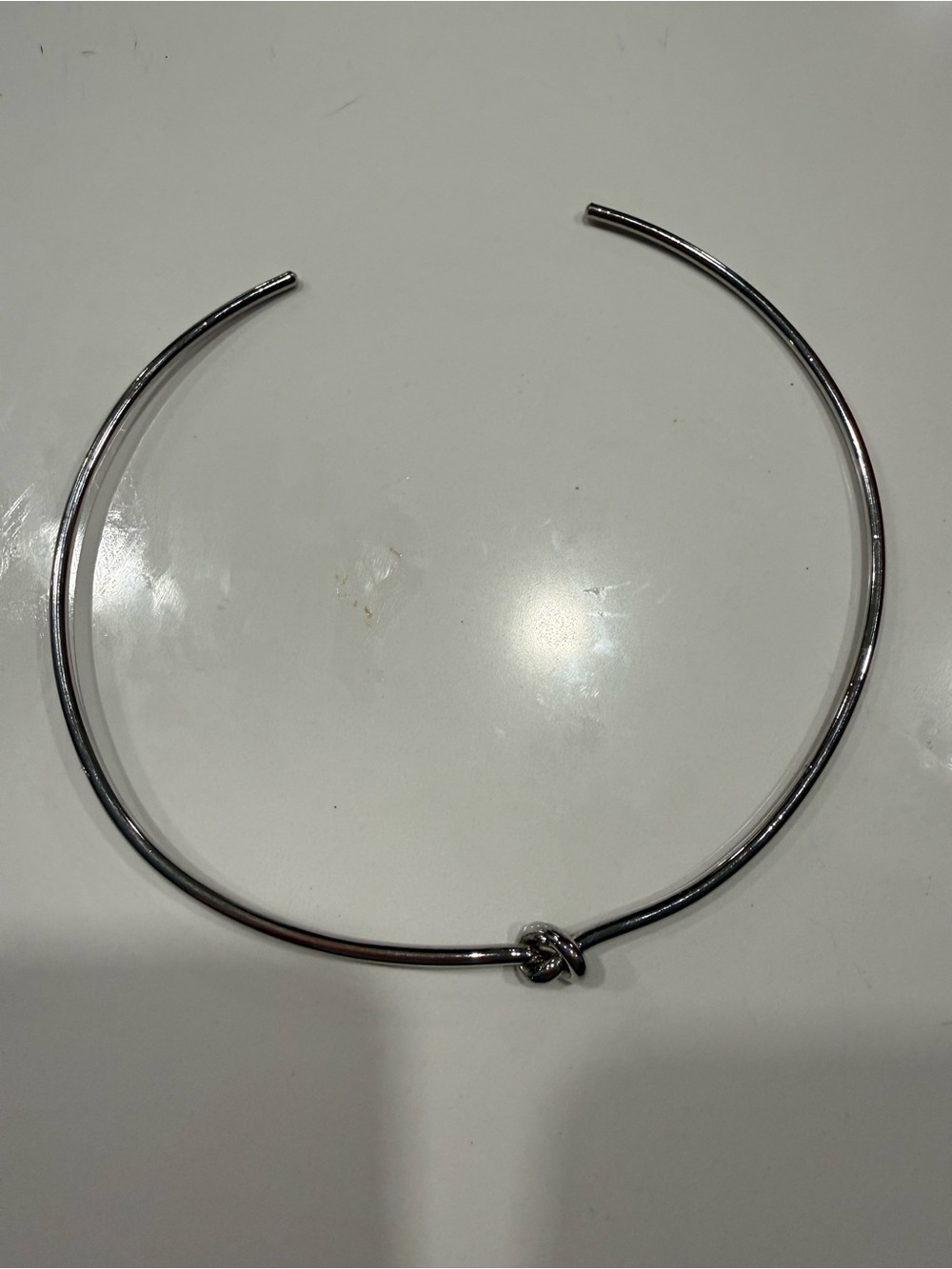 Silver Knot Choker Necklace - Women Jewelry